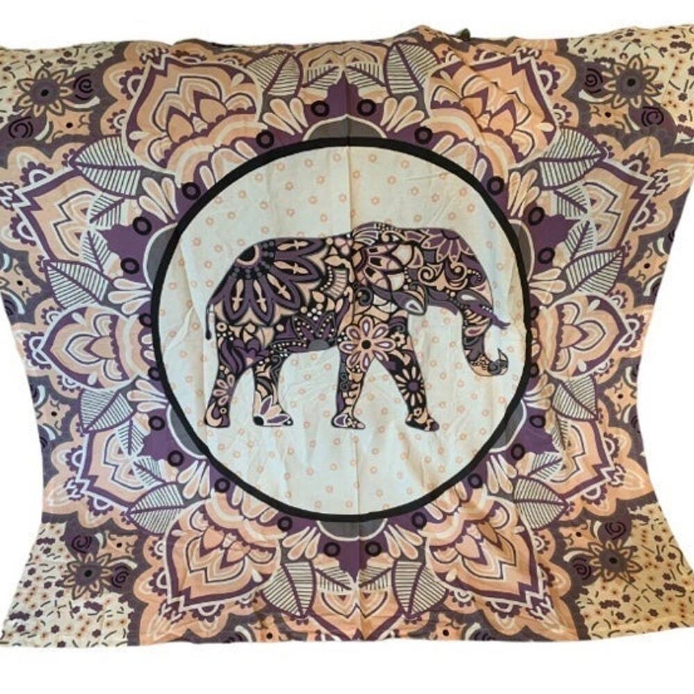 Wall Tapestry Lucky Elephant 60” X 60” Boho Buddha Harmony Feng Shui